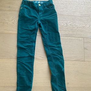 Gymboree girl Green skinny corduroy pants jeans Size 8 Slim